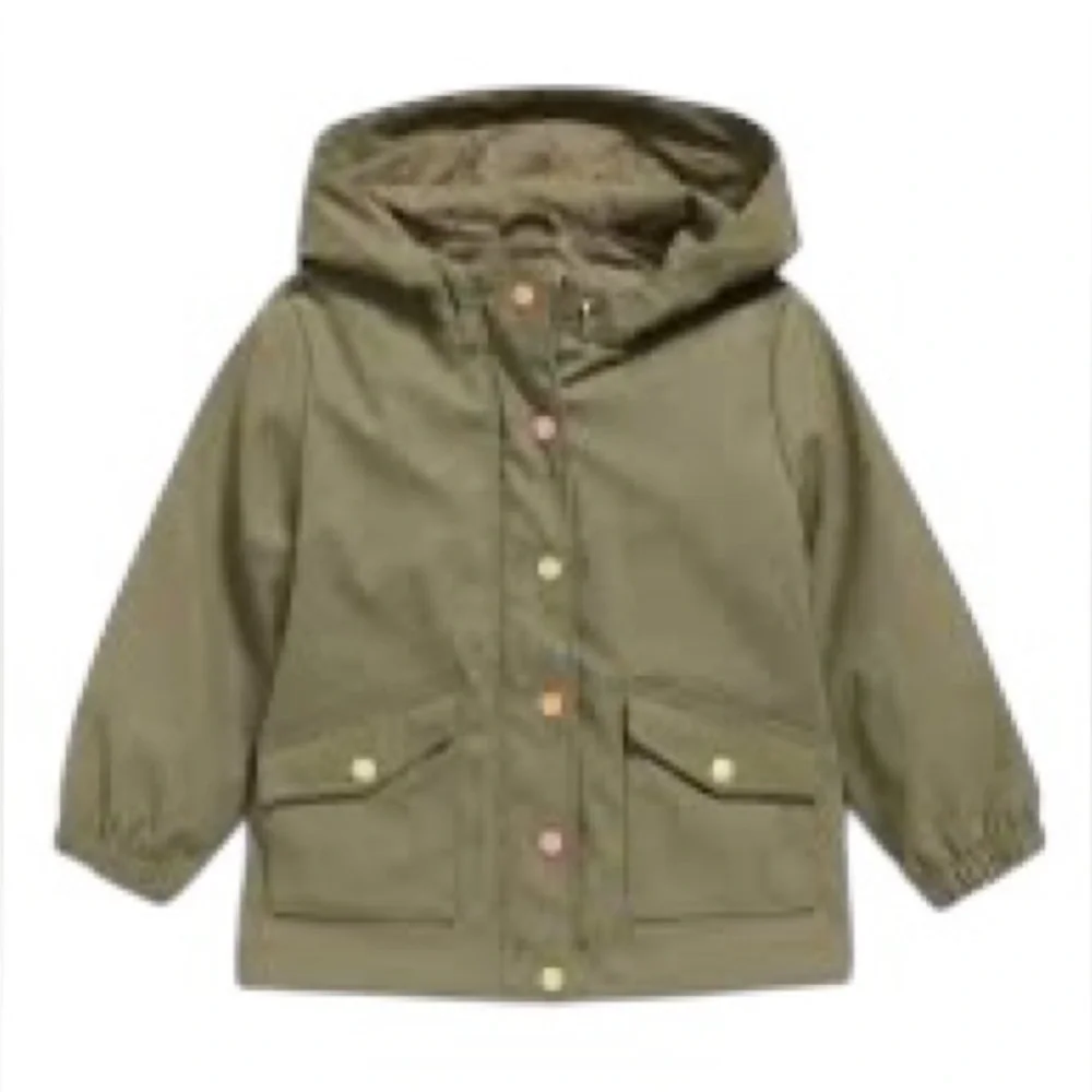 Old Navy Toddler Kids Olive Green Water Resistant Hooded Casual Jacket 3T